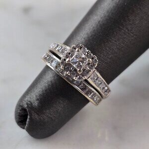 Womens Vintage Estate 14K Gold Diamond Ring Set 4.9g  E3618